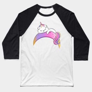 Cute loving Caticorn rainbow Unicorn girl Baseball T-Shirt